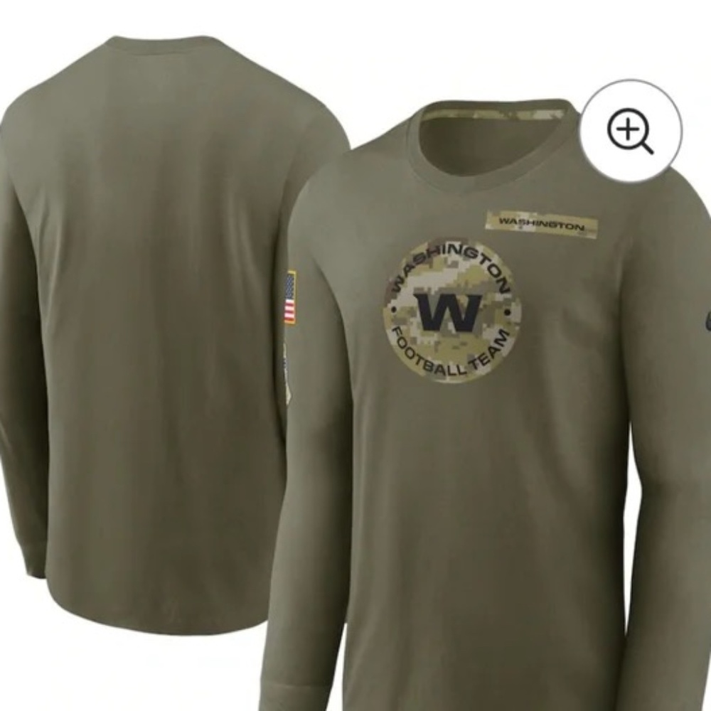 Men's Nike Olive Washington Football Team Salute To Service Long Sleeve T-Shirt - Picture 3 of 4